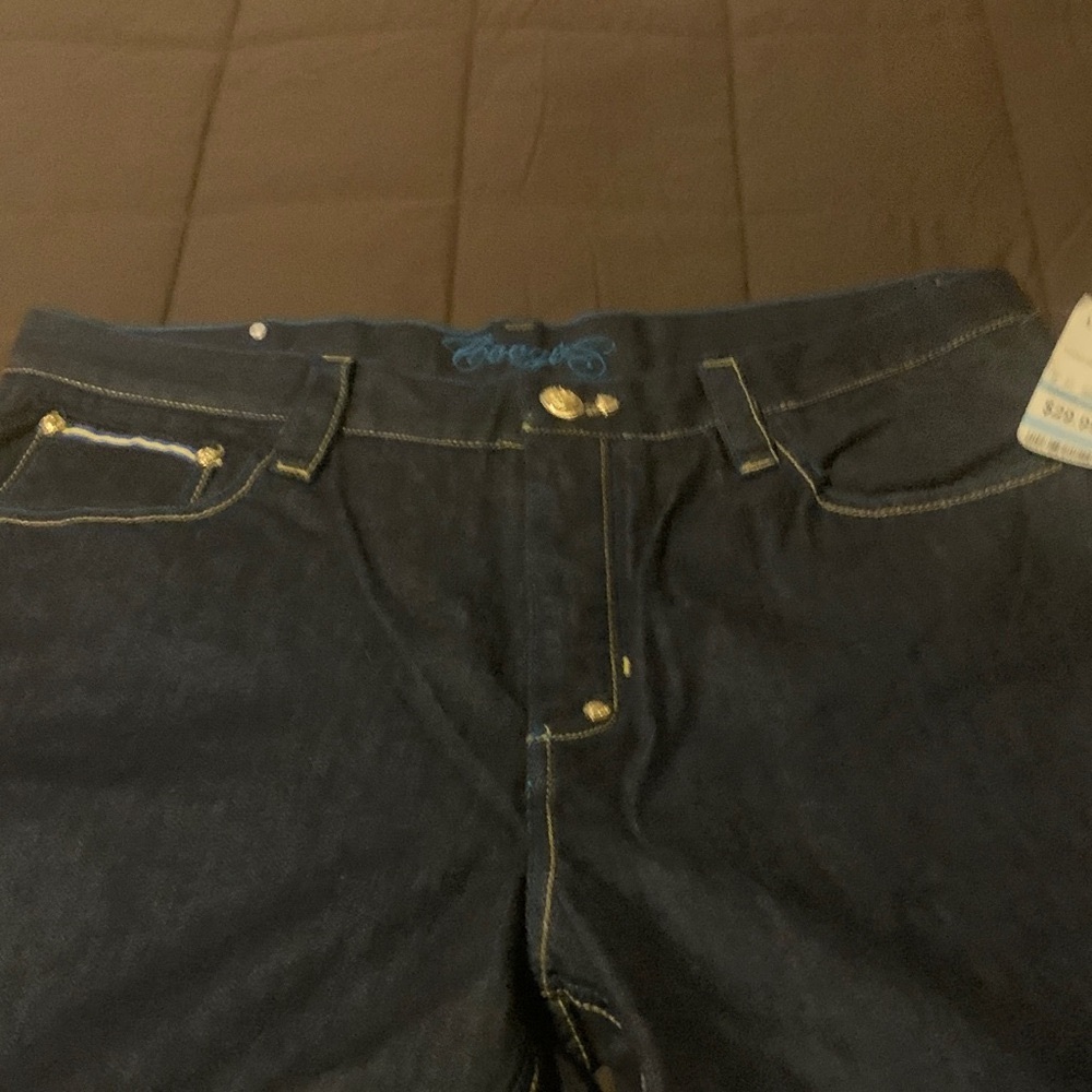 COOGI Dark Blue Jeans with Gold Stitching